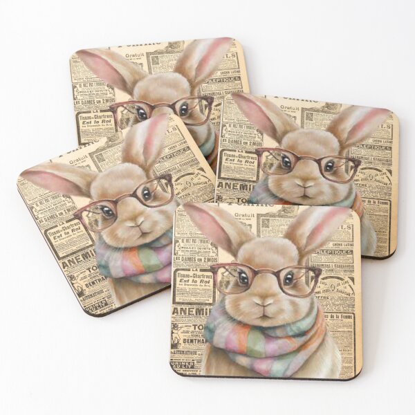 Item preview, Bunny Lovers Gifts Easter Cute Rabbit Eyeglasses Newspaper Bunny Lovers Gifts  designed and sold by Black Queens.