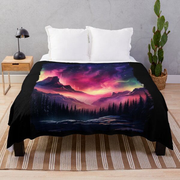 Item preview, Northern Light Aurora Borealis Scenery Mountains Rivers Trees designed and sold by NLTees.