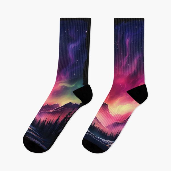 Item preview, Northern Light Aurora Borealis Scenery Mountains Rivers Trees designed and sold by NLTees.