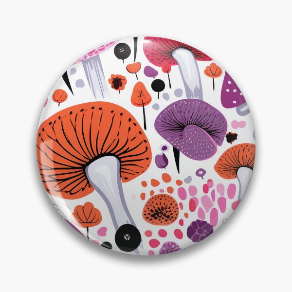 Artikelvorschau, Buntes Pilz-Illustrationsmuster entworfen und verkauft von AllPrintsMore.