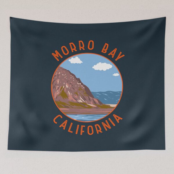 Item preview, Morro Bay California Retro Distressed Circle designed and sold by KrisSidDesigns.