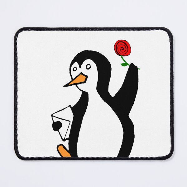 Item preview, Rose delivering penguin designed and sold by Decoratedpengui.