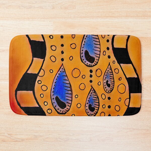Item preview, Raindrops panel - orange and blue designed and sold by FlossOrFi.