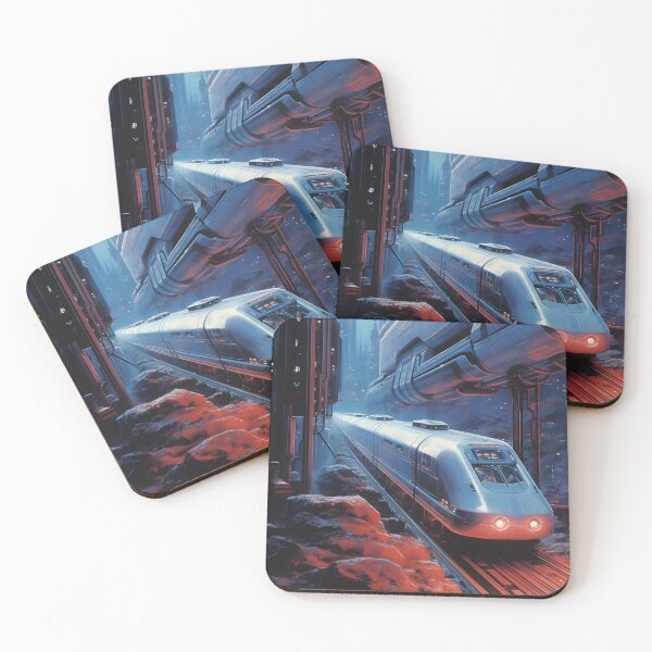 Item preview, Futuristic High-speed Train and the Landscape of a Nighttime City of the Future designed and sold by Je-we.