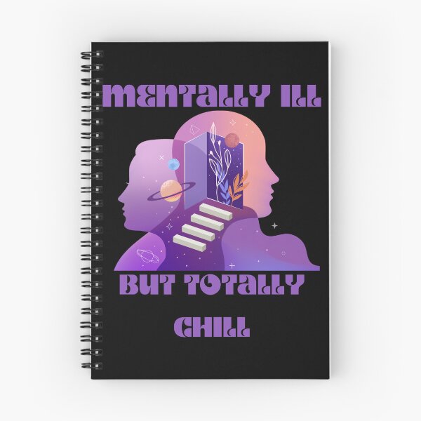 Item preview, Mentally ill but totally chill  designed and sold by Reda Ls ⭐️⭐️⭐️⭐️⭐️.