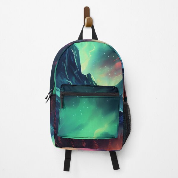 Item preview, Northern Light Aurora Borealis Scenery Mountains Rivers Trees designed and sold by NLTees.