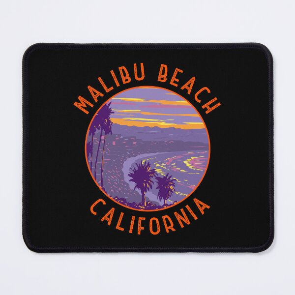 Item preview, Malibu Beach California Retro Distressed Circle designed and sold by KrisSidDesigns.