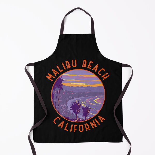 Item preview, Malibu Beach California Retro Distressed Circle designed and sold by KrisSidDesigns.
