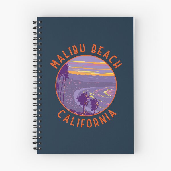 Item preview, Malibu Beach California Retro Distressed Circle designed and sold by KrisSidDesigns.