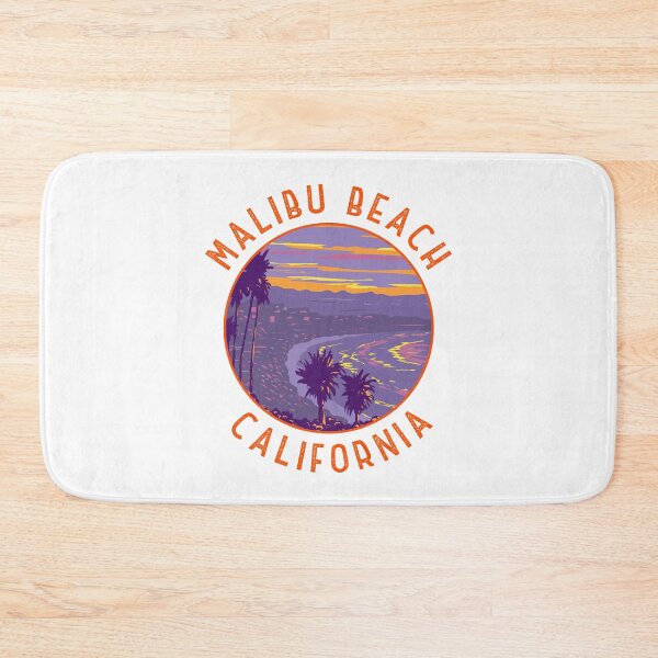 Item preview, Malibu Beach California Retro Distressed Circle designed and sold by KrisSidDesigns.