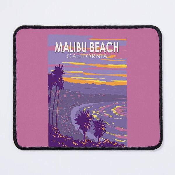 Item preview, Malibu Beach California Travel Art Vintage designed and sold by KrisSidDesigns.