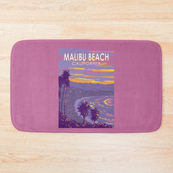 Item preview, Malibu Beach California Travel Art Vintage designed and sold by KrisSidDesigns.