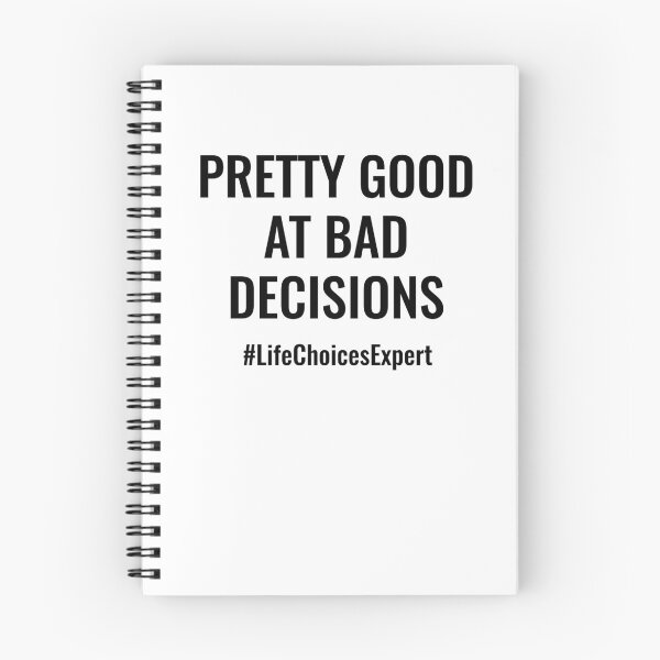Item preview, Pretty Good At Bad Decisions Minimalistic Typography designed and sold by 1001designs.