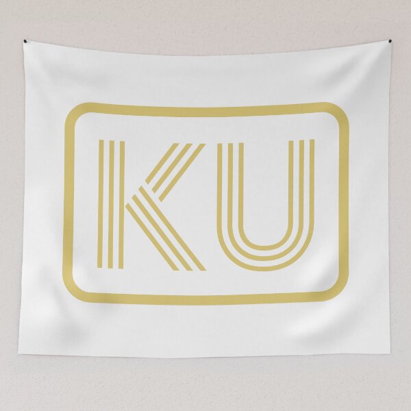 Item preview, KU Initials Gold Geometric Letters designed and sold by Jeallan Designs.