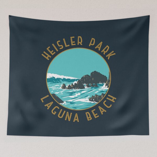Item preview, Heisler Park California Retro Distressed Circle designed and sold by KrisSidDesigns.