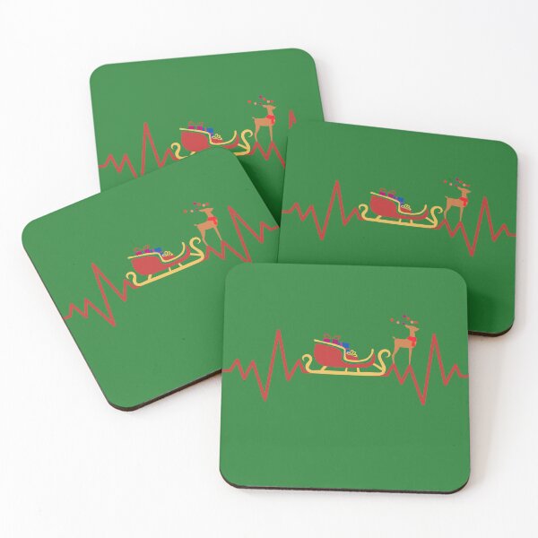 Item preview, My Heartbeat Thrills At The Sound of Santa's Sleigh and Reindeer  designed and sold by ASeasonalFlair.