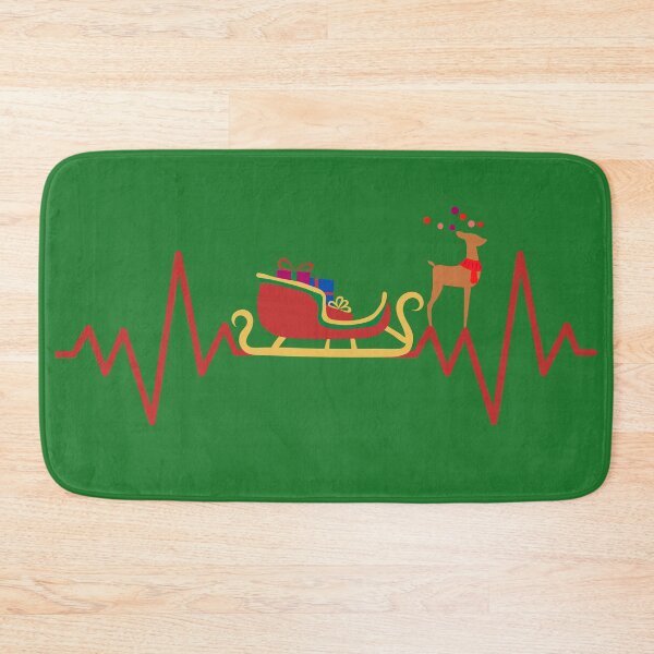 Item preview, My Heartbeat Thrills At The Sound of Santa's Sleigh and Reindeer  designed and sold by ASeasonalFlair.
