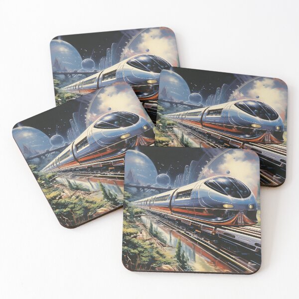 Item preview, Futuristic High-speed Train and the Landscape of Nature designed and sold by Je-we.