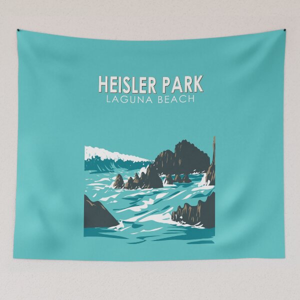 Item preview, Heisler Park California Travel Art Vintage designed and sold by KrisSidDesigns.