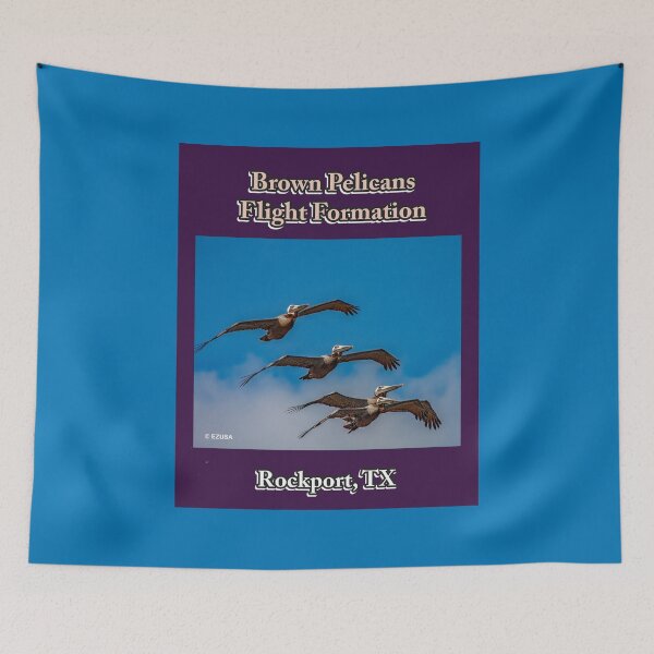 Item preview, The Perfect Gift For A Bird Lover: Brown Pelican's In Flight Formation Over Rockport, Texas designed and sold by MoreEZUSA-Here.