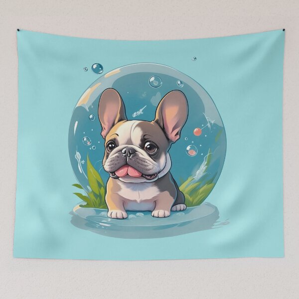 Item preview, French Bulldog cartoon style designed and sold by purrfect pattern.