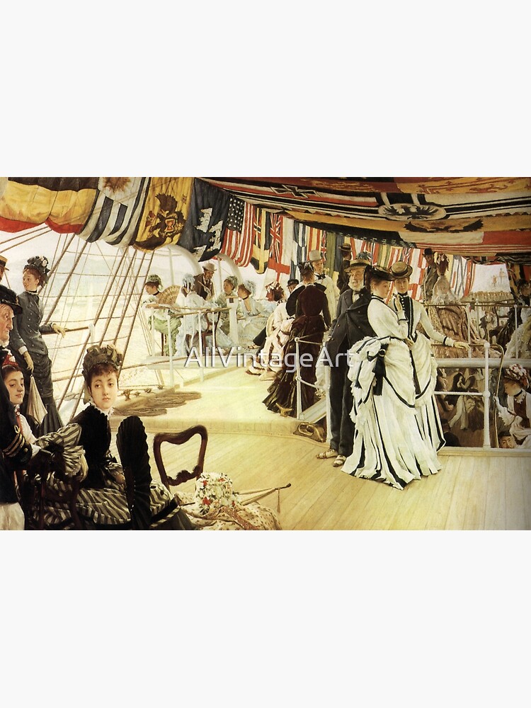 Vintage James Tissot The Ball on Shipboard 1874 Art Print