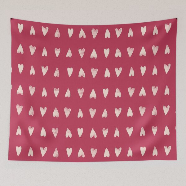 Item preview, Minimalist design of hand-painted hearts. Viva magenta version designed and sold by Origillus.