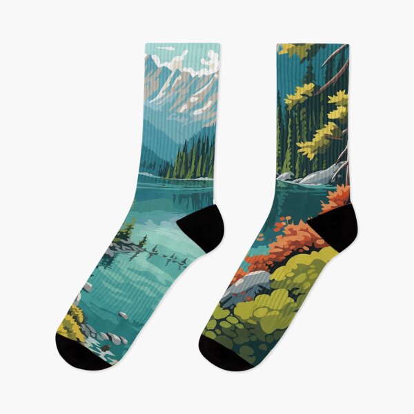 Item preview, Lake Eibsee Germany Travel Art Vintage designed and sold by KrisSidDesigns.