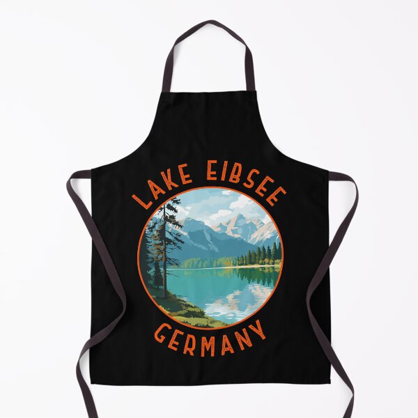 Item preview, Lake Eibsee Germany Retro Distressed Circle designed and sold by KrisSidDesigns.