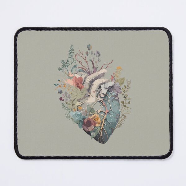 Item preview, Whimsical Anatomy: Foliage and Fantasy, blooming heart cutout for sticker designed and sold by EmeraldeaArt.