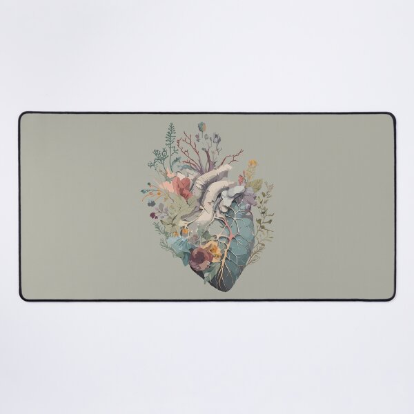 Item preview, Whimsical Anatomy: Foliage and Fantasy, blooming heart cutout for sticker designed and sold by EmeraldeaArt.