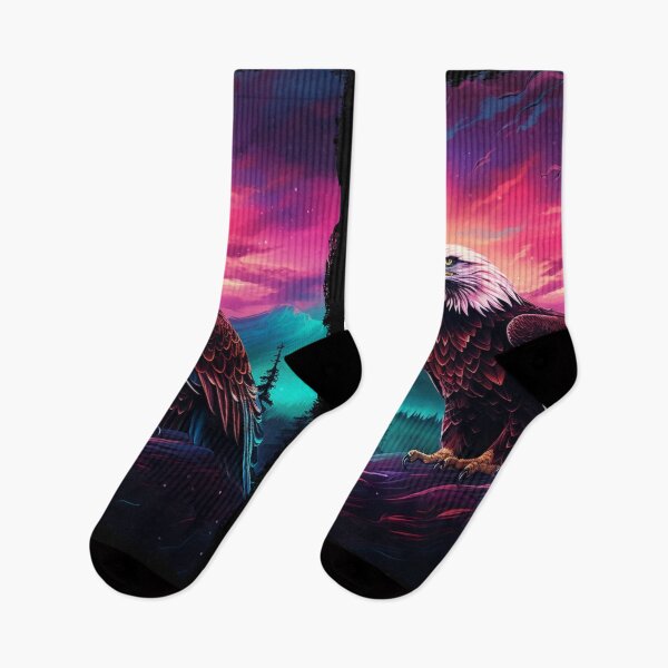 Item preview, Eagle Northern Light Aurora Borealis Scenery Mountains Rivers Trees designed and sold by NLTees.