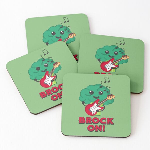 Item preview, Brock On! Cute Broccoli Music Cartoon designed and sold by PMCreative.