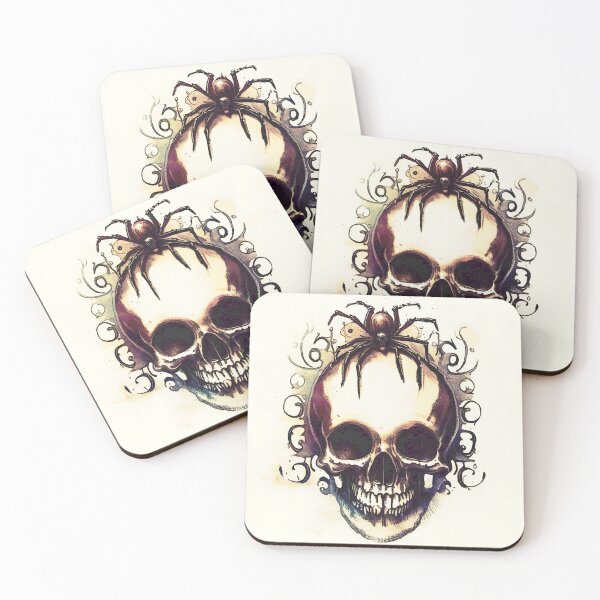 Artikelvorschau, Totenkopf, Spinne, Vintage, Retro, viktorianische Gothic, Spinne, Halloween, gruselig entworfen und verkauft von Sersery.