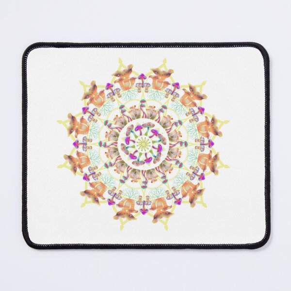 Item preview, Magic mushrooms Mandala, art therapy designed and sold by ariverde.