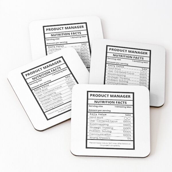 Item preview, Product Manager Nutrition Facts Cool  designed and sold by CuteLovelyDesigns.
