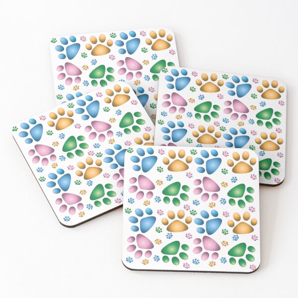 Item preview, Colorful Paw Prints designed and sold by Chele Martines.