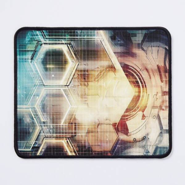 Item preview, Futuristic technological industrial hexagon design designed and sold by WelSol.