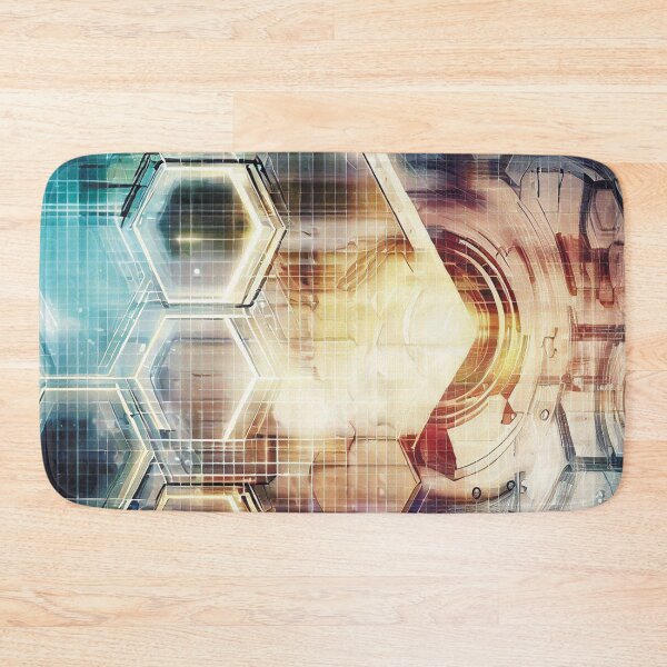 Item preview, Futuristic technological industrial hexagon design designed and sold by WelSol.
