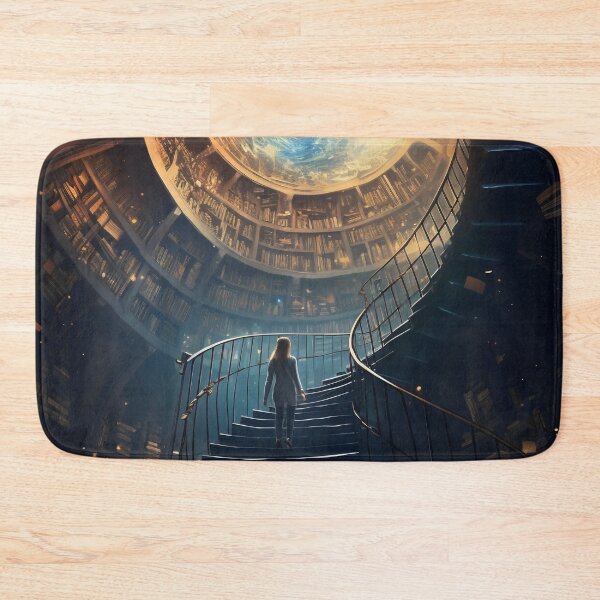 Item preview, Stairway to Infinite Knowledge: A Library in the Fantasy Galaxy designed and sold by oanaunciuleanu.