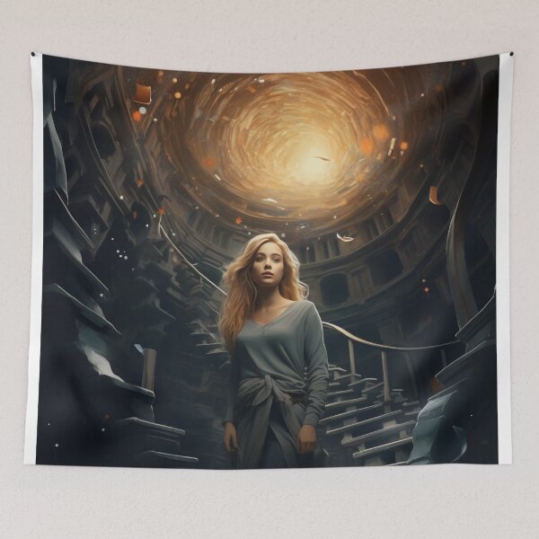 Item preview, Stairway to Infinite Knowledge: A Library in the Fantasy Galaxy designed and sold by oanaunciuleanu.