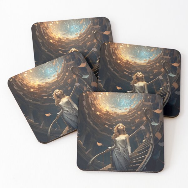 Item preview, Stairway to Infinite Knowledge: A Library in the Fantasy Galaxy designed and sold by oanaunciuleanu.