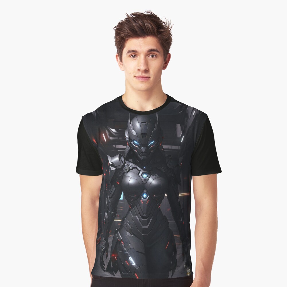 The Renekor Battle Suit Sci-Fi Fantasy AI Concept Art by Xzendor7 Graphic T-shirt