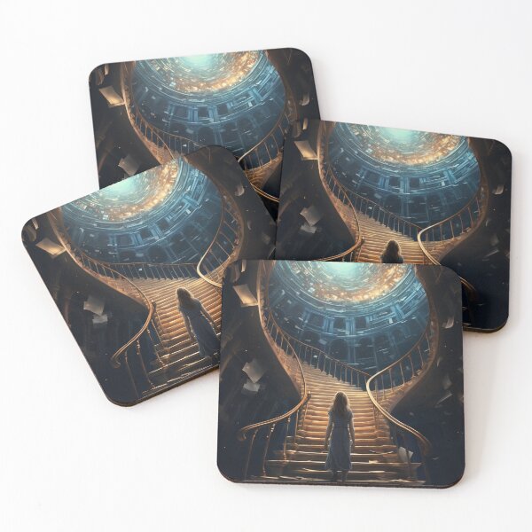 Item preview, Stairway to Infinite Knowledge: A Library in the Fantasy Galaxy designed and sold by oanaunciuleanu.