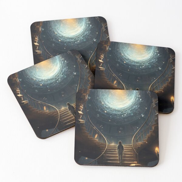 Item preview, Stairway to Infinite Knowledge: A Library in the Fantasy Galaxy designed and sold by oanaunciuleanu.