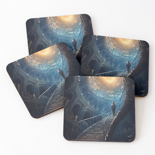 Item preview, Stairway to Infinite Knowledge: A Library in the Fantasy Galaxy designed and sold by oanaunciuleanu.