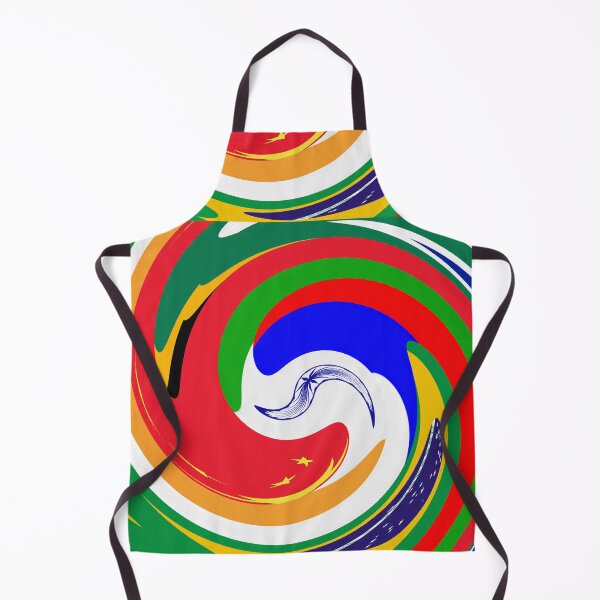 Item preview, FUNNY MULTICOLORED BRICS FLAGS - GEOMETRIC ABSTRACT PAINTING WITH SWIRLING EFFECT designed and sold by Ralek.