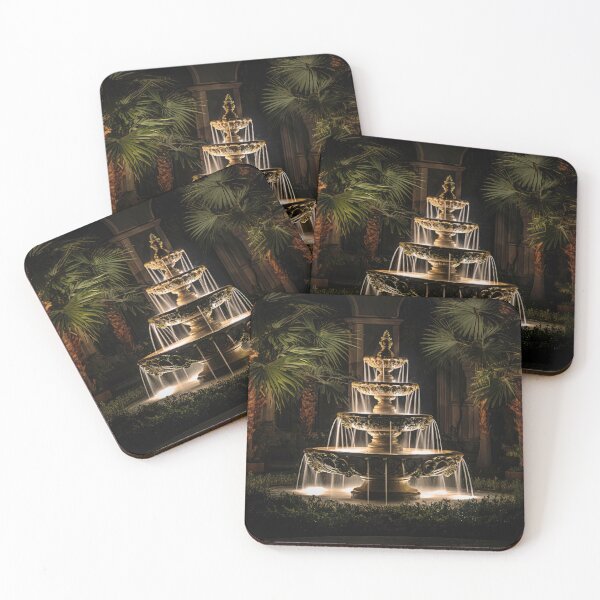 Item preview, Illuminated Fountain and Palms designed and sold by Elisabeth Lucas.