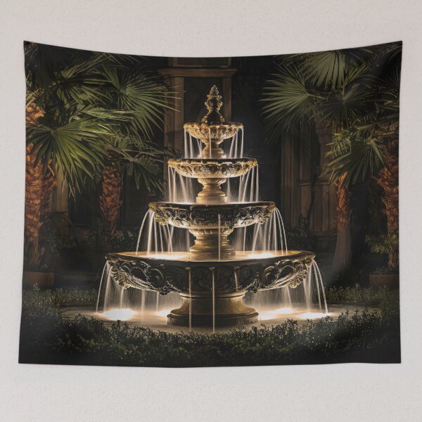 Item preview, Illuminated Fountain and Palms designed and sold by Elisabeth Lucas.