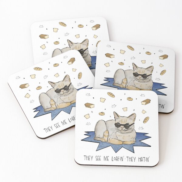 Item preview, They see me loafin' they hatin' cattitude illustration designed and sold by FabiolaSantos.